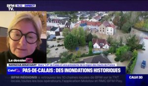 Crues dans le Pas-de-Calais: "On s'attend à des catastrophes sur les deux ou trois jours à venir", indique Natacha Bouchart (maire de Calais et vice-présidente de la région Hauts-de-France)