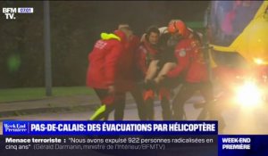 Inondations dans le Pas-de-Calais: les images de nouvelles évacuations, parfois par hélicoptère