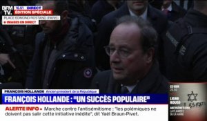Marche contre l'antisémitisme: François Hollande salue "une manifestation profondément républicaine"