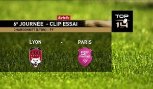 TOP 14 - Essai de Yanis CHARCOSSET (LOU) - LOU Rugby - Stade Français Paris - Saison 2023-2024