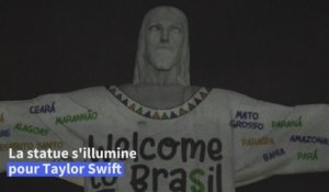Le Christ Rédempteur dit "Bienvenue au Brésil" à Taylor Swift