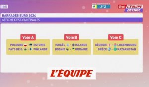 Euro 2024 (qualifications) : les affiches des barrages sont connues - Foot - Qualif. Euro