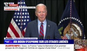 Libération d'otages du Hamas: Joe Biden évoque "un accord arraché par la diplomatie américaine dans une action conjointe avec les puissances de la région"