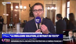 Loi immigration rejetée: "La meilleure option, c'est le retrait du texte et le départ de Gérald Darmanin", déclare Antoine Léaument (LFI)