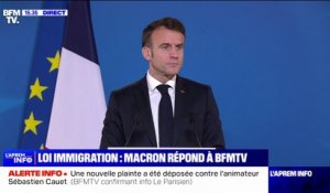 Loi immigration: "Ça a été un jeu d'obstruction et de refus de dialogue" des oppositions, regrette Emmanuel Macron