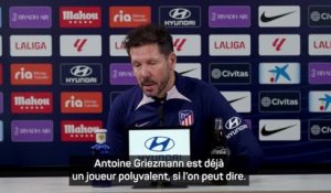 17e j. - Simeone : "La polyvalence de Griezmann nous permet de jouer avec des joueurs plus offensifs"
