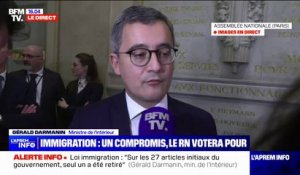 Loi immigration: Gérald Darmanin salue un texte "qui protège les Français"