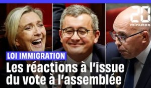 Loi immigration : Gérald Darmanin et les députés réagissent à l'issue du vote