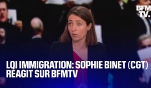 Loi immigration: l'interview de Sophie Binet (CGT) sur BFMTV