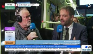 Michaël Delafosse, en direct dans le tramway, à quelques heures de la gratuité