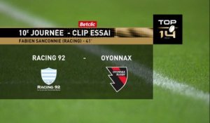 TOP 14 - Essai de Fabien SANCONNIE (R92) - Racing 92 - Oyonnax Rugby