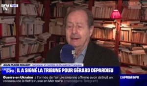 Jean-Marie Rouart: "Qu'importe le comportement, qui est de la grossièreté chez Gérard Depardieu, c'est un tel immense acteur"