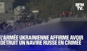 Crimée: l'armée ukrainienne affirme avoir détruit un navire de la flotte russe à Féodossia