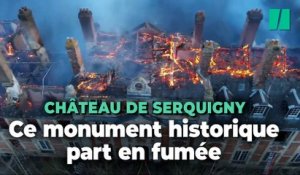 L'incendie spectaculaire d'un château dans l'Eure