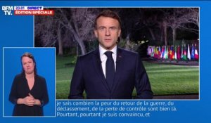 Emmanuel Macron: "Je suis convaincu que dans ce contexte de crise peut naître le meilleur"
