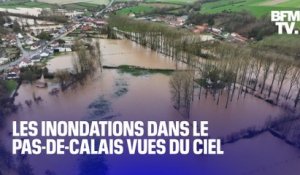 Pas-de-Calais: les images aériennes des inondations