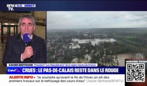 Crues dans le Pas-de-Calais: "On va faire le maximum pour que les cours puissent reprendre dans les collèges et les lycées", affirme Xavier Bertrand (président LR de la région Hauts-de-France)