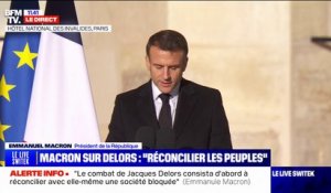 Emmanuel Macron: "Le visage de l'Europe d'aujourd'hui, Jacques Delors a contribué à le dessiner trait par trait"