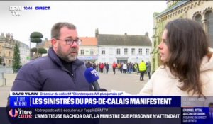 Pas-de-Calais: les habitants de Blendecques manifestent en soutien aux sinistrés des inondations