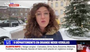 Rhône: troisième jour de neige à Saint-Martin-en-Haut