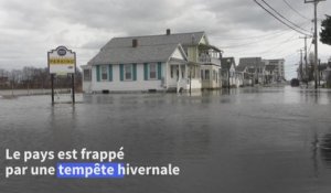 Tempêtre hivernale aux Etats-Unis: inondations sur la côte est