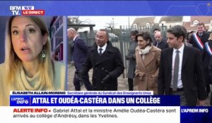 "C'est important que [Gabriel Attal] soit le garant de l'école, mais il ne doit pas en être le pilote": Élisabeth Allain-Moreno du Syndicat des Enseignants Unsa, réagit aux déclarations du Premier ministre sur l'école