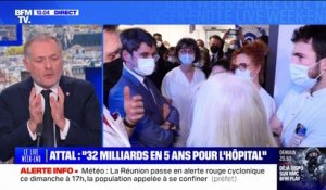 "Les 32 milliards [pour l'hôpital], ce n'est pas une dépense nouvelle": Philippe Juvin regrette "un effet d'annonce" du Premier ministre