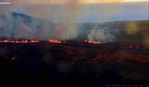Suivez en direct l'éruption d'un volcan dans le sud-ouest de l'Islande
