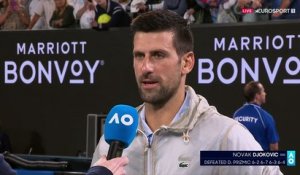 Djokovic, élogieux et rieur : "J'ai le double de son âge, la réalité est dure"
