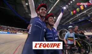 La victoire française lors de l'Américaine - Cyclisme Sur Piste - Euro