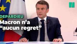 Macron n'a "aucun regret" d'avoir défendu la "présomption d'innocence" de Depardieu