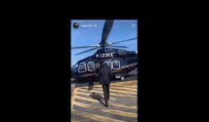 Meek Mill Leaves Court In Helicopter