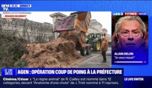 Colère des agriculteurs: des déchets à nouveau déversés devant la préfecture d'Agen