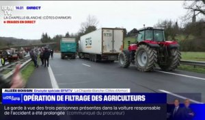 Côtes-d'Armor: les agriculteurs en colère filtrent les camions en provenance de l'étranger