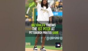 Wiz Khalifa Throws The 1st Pitch At Pittsburgh Pirates Game