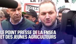 "Paris, le dernier recours": le point presse de la FNSEA et des Jeunes Agriculteurs