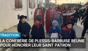 La confrérie Saint-Vincent de Plessis-Barbuise réunie pour honorer leur saint patron
