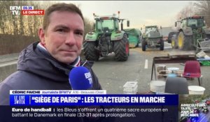 Blocage de l'A16: "L'objectif n'est pas de descendre dans Paris mais de rester aux abords" de la capitale, assure cet agriculteur
