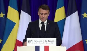 Emmanuel Macron: "Je dois confesser que la France n'a pas toujours eu beaucoup de succès à l'Eurovision, du moins par rapport à la Suède"