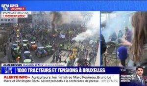 Colère des agriculteurs: la tension monte à Bruxelles, alors que près de 1.000 tracteurs encerclent le Parlement européen