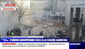 Agriculteurs à Bruxelles: des premières tensions dans la manifestation