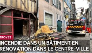 Incendie dans un bâtiment en rénovation dans le centre-ville de Troyes ce vendredi