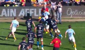 TOP 14 - Essai de Tom ECOCHARD (USAP) - USA Perpignan - Racing 92