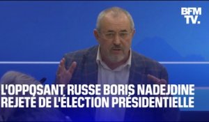 Présidentielle en Russie: la candidature de Boris Nadejdine, seul opposant de Poutine, rejetée
