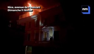 Incendie spectaculaire d'un feu d’appartement à Nice