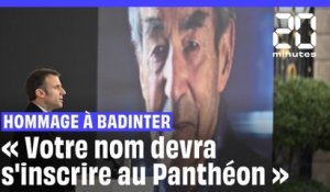 Macron sur Badinter : « Votre nom devra s'inscrire au Panthéon » #shorts