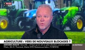 Patrick Legras, porte-parole de la coordination rurale annonce sur CNews que les actions des agriculteurs vont reprendre : "On va remonter sur Paris avec des tracteurs la semaine prochaine"