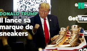 Donald Trump lance sa ligne de baskets avec une paire dorée à 370 euros