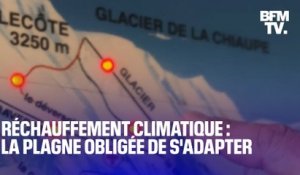 TANGUY DE BFM - Réchauffement climatique: La Plagne arrête définitivement le ski sur le glacier