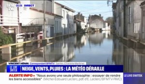 Pour la troisième fois depuis le début de l'hiver, la ville de Saintes (Charente-Maritime) est envahie par les eaux